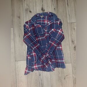 Woolrich Blue and Red Plaid Button-Up Shirt